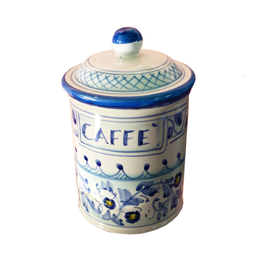 Barattolo in ceramica di Vietri - Decoro Fiori - CERAMICA VIETRESE -  Eccellenza Artigianale Made in Italy