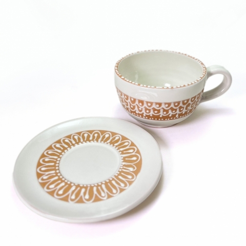 Tazza da latte - Decoro merletto