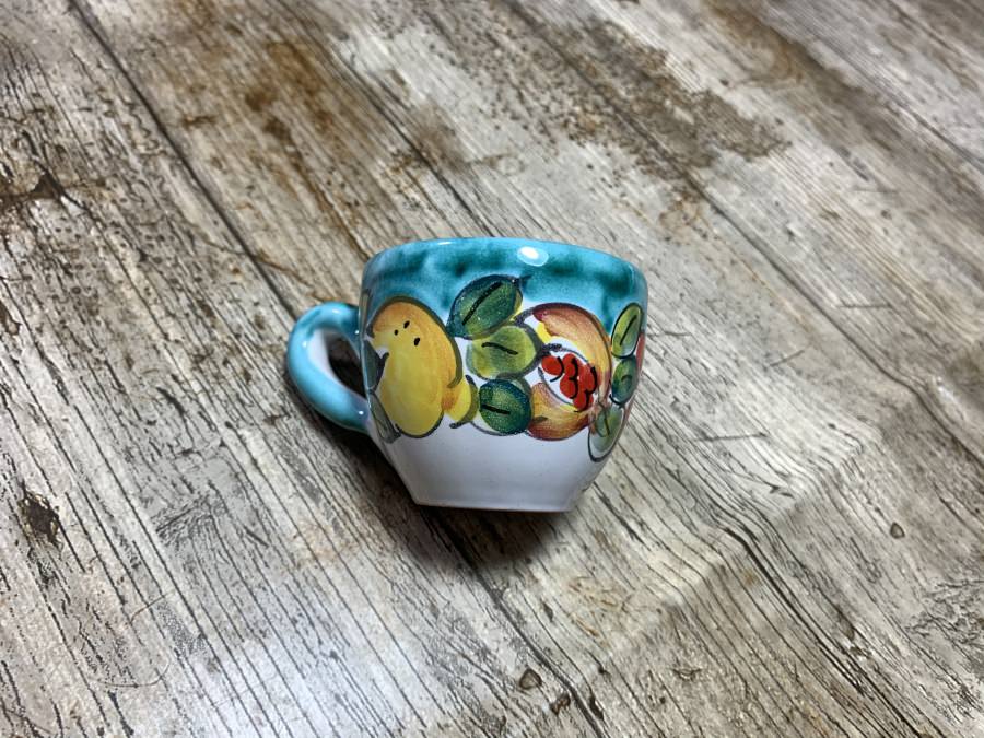 Tazzina da caffè con piattino - Frutta - CERAMICA VIETRESE - Eccellenza  Artigianale Made in Italy