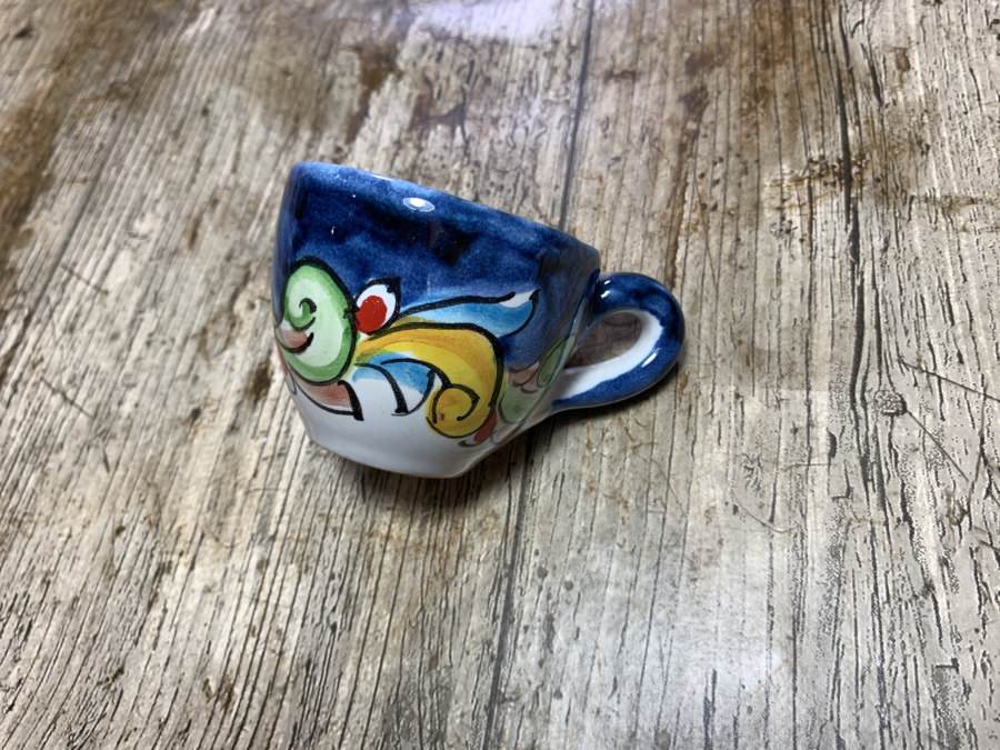 Tazzina caffè bombata c/piattino in Ceramica semilavorata - Biscotto - DA  DECORARE