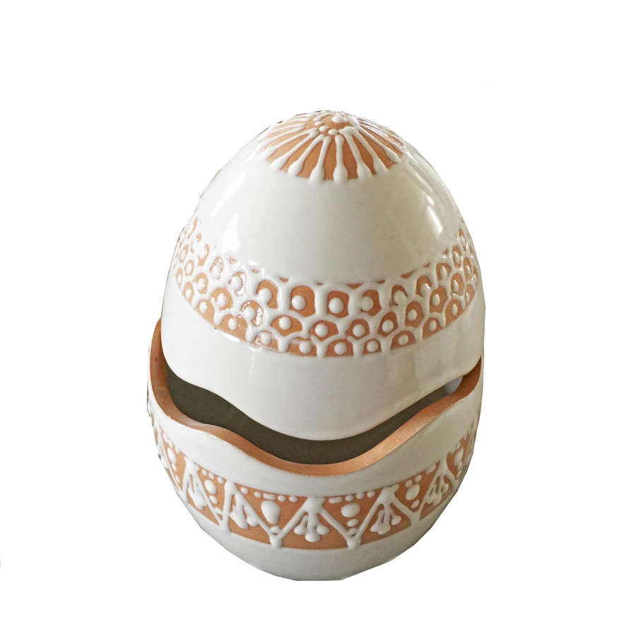 Uova di Pasqua GRANDE in ceramica di Vietri decoro merletto intero -  CERAMICA VIETRESE - Eccellenza Artigianale Made in Italy