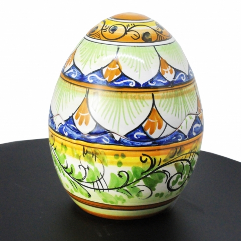 Uova di Pasqua in ceramica di Vietri - decoro Madrid