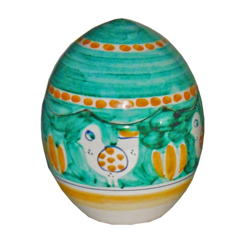 Uova di Pasqua in ceramica di Vietri - decoro Uccellini