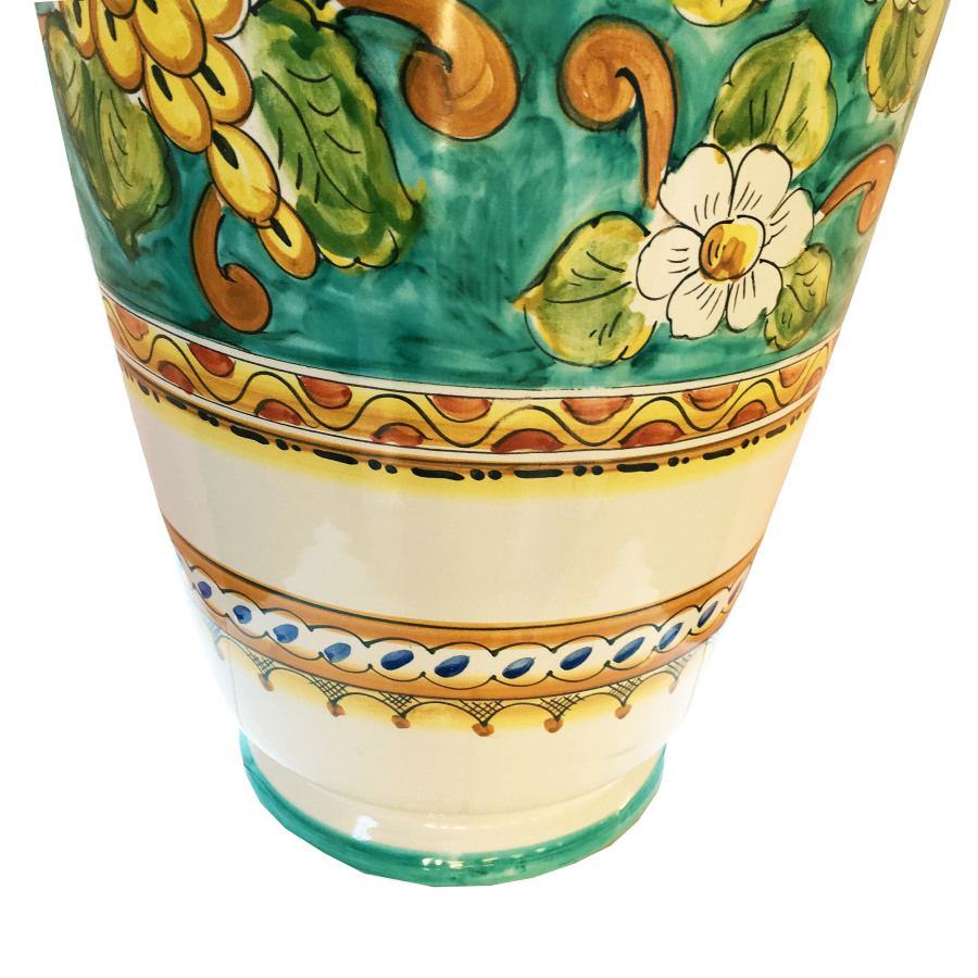 Paragüero Albarello de cerámica siciliana con decoración barroca